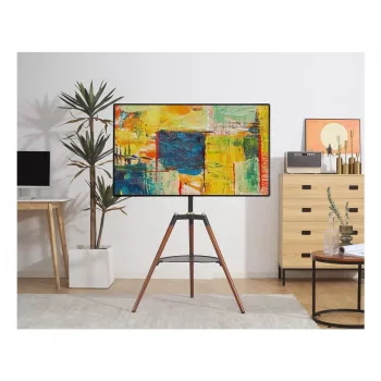 Techly ICA-TR58 TV laikiklis/stovas 165,1 cm (65 colių) Juoda, Mediena