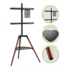 Techly ICA-TR58 TV laikiklis/stovas 165,1 cm (65 colių) Juoda, Mediena
