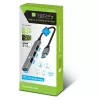 Techly IUSB32-HUB4A-3U2SLS nešiojamojo kompiuterio dokas / prievadų daugintuvas Laidinis USB 3.2 Gen 1 (3.1 Gen 1) Type-A Pilka