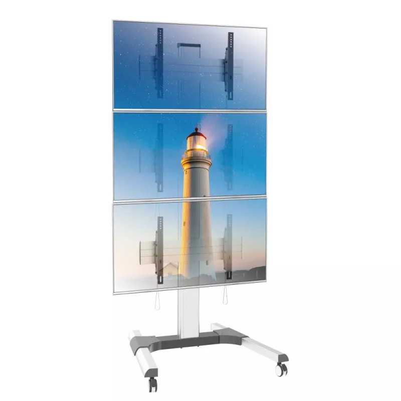 Techly grindų stovas 3 LCD/LED televizoriams 32-55 col. vaizdo sienai