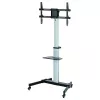 Techly grindų stovas su lentyna - vežimėlis televizoriui LCD/LED 37-86 col., 200 x 200 mm, 600 x 400 mm, -10 - 5°, 180°, aliuminis, plastikas, plienas, juoda, pilka