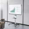 Techly grindų stovas su lentyna - vežimėlis televizoriui LCD/LED 37-86 col., 200 x 200 mm, 600 x 400 mm, -10 - 5°, 180°, aliuminis, plastikas, plienas, juoda, pilka