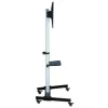 Techly grindų stovas su lentyna - vežimėlis televizoriui LCD/LED 37-86 col., 200 x 200 mm, 600 x 400 mm, -10 - 5°, 180°, aliuminis, plastikas, plienas, juoda, pilka