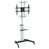 Techly grindų stovas su lentyna - vežimėlis televizoriui LCD/LED 37-86 col., 200 x 200 mm, 600 x 400 mm, -10 - 5°, 180°, aliuminis, plastikas, plienas, juoda, pilka