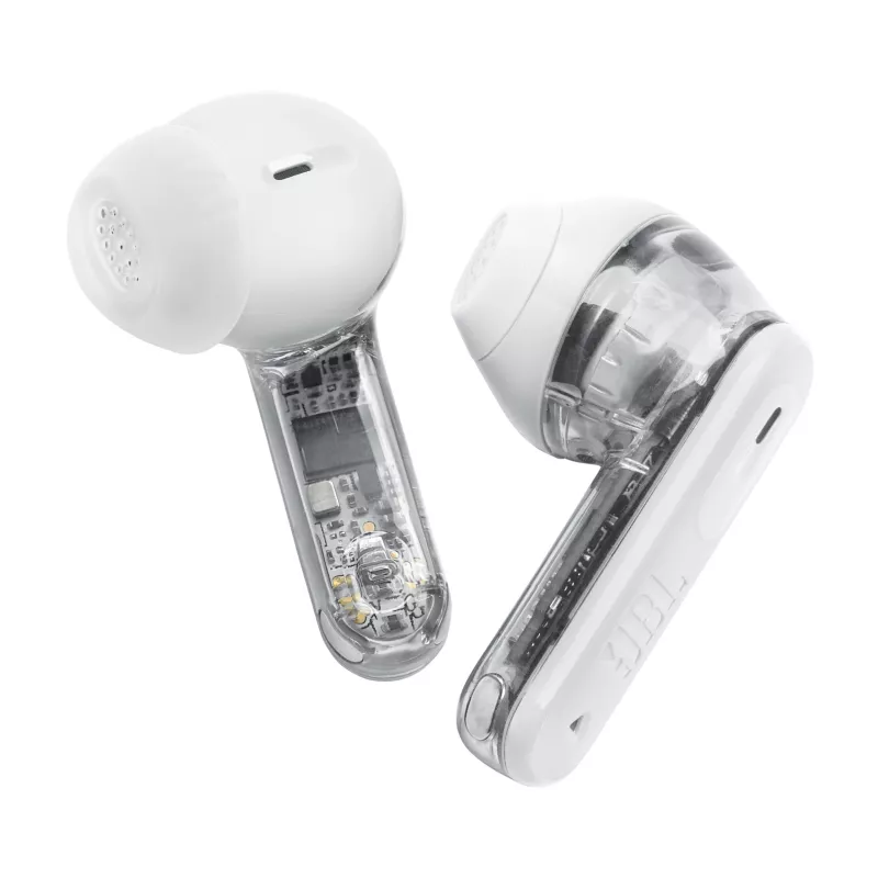 Ausinės JBL Tune Flex 2 Ghost Edition — True Wireless (TWS) į ausis įdedamos, Bluetooth, 20–20000 Hz, Baltos