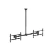 Dviejų ekranų lubinis laikiklis EQUIP 32–60 colių (VESA 200x200–600x400, maks. 80 kg, sukiojimas ±180°), juodas