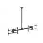 Dviejų ekranų lubinis laikiklis EQUIP 32–60 colių (VESA 200x200–600x400, maks. 80 kg, sukiojimas ±180°), juodas