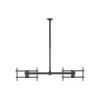 Dviejų ekranų lubinis laikiklis EQUIP 32–60 colių (VESA 200x200–600x400, maks. 80 kg, sukiojimas ±180°), juodas