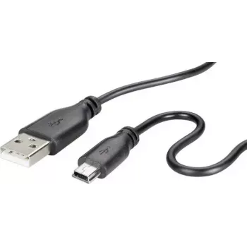 USB 2.0 duomenų kabelis Renkforce RF-4080792, USB A į Mini-USB B, 1 m, juodas