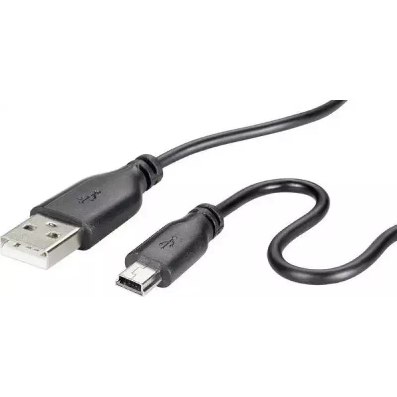 USB 2.0 duomenų kabelis Renkforce RF-4080792, USB A į Mini-USB B, 1 m, juodas