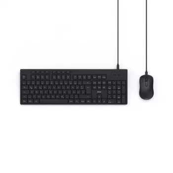 Hama CKM-200 klaviatūra su pele Namams/Biurui USB QWERTZ Vokiška Juoda