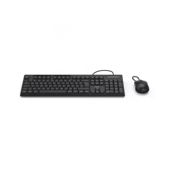 Hama CKM-200 klaviatūra su pele Namams/Biurui USB QWERTZ Vokiška Juoda