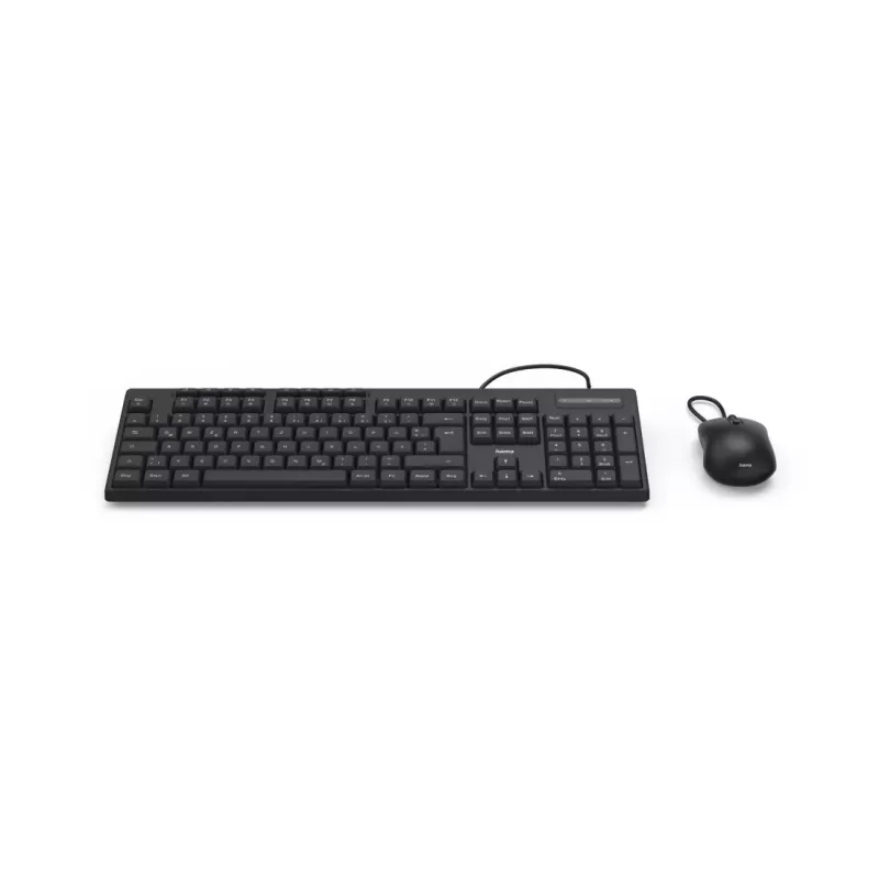 Hama CKM-200 klaviatūra su pele Namams/Biurui USB QWERTZ Vokiška Juoda