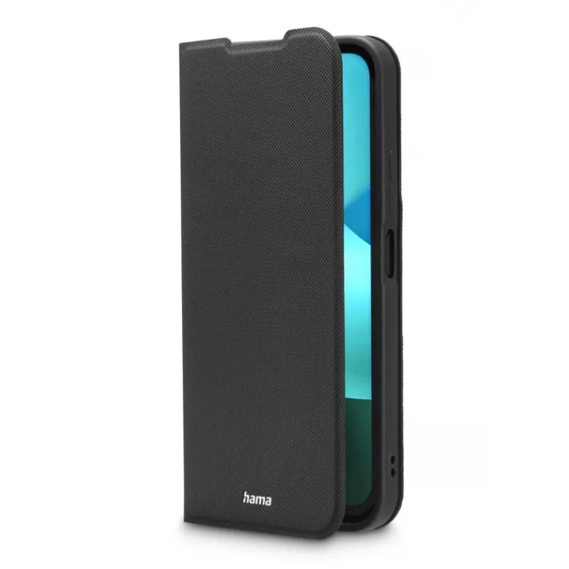 Dėklas knygelė HAMA Daily Protect, skirtas Xiaomi Redmi 15C – tinka 17,5 cm (6,9 colio), juodas, 2 kortelių kišenėlės, stalinis stovas