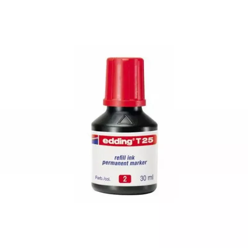Markerio papildymas Edding T-25, raudonas rašalas, 30 ml, vienas papildymas