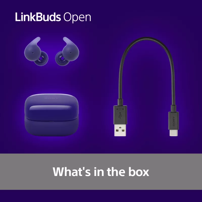 Sony LinkBuds Open WFL910V ausinės / laisvų rankų įranga Belaidės Į ausis įdedamos Skambučiai / Muzika Bluetooth Violetinė