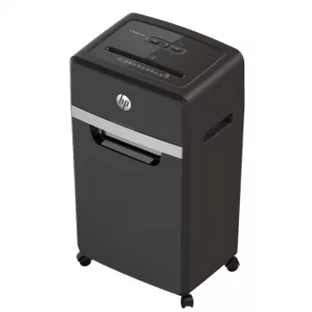 Popieriaus smulkintuvas HP Pro Shredder 24CC — dalelių pjovimo, 24 lapų talpa, 4 x 35 mm, 30 l dėžė, 680 W, 220 mm padavimo plotis, juodas