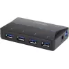 Sąsajos šakotuvas Renkforce RF-3806031 USB 3.2 Gen 1 Type-B Juoda