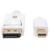 Techly ICOC MDP-010T4K DisplayPort kabelis 1 m Mini DisplayPort baltas