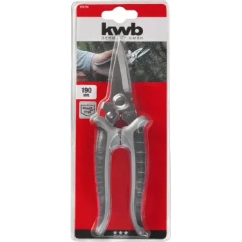 Žolės žirklės KWB 926790 ilga rankena tiesia geležte 190 mm