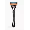 Tiesus skutimosi peiliukas Gillette Fusion5 — juoda/oranžinė, 1 vnt.