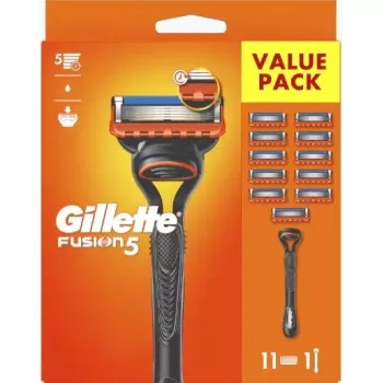 Tiesus skutimosi peiliukas Gillette Fusion5 — juoda/oranžinė, 1 vnt.