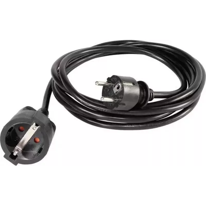 Maitinimo laidas BASETech 1593780 juodas 3 m