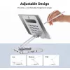 Techly 8-in-1 USB-C Hub Docking Station Tablet Stand, Tableto stovas, Sidabrinis, Aliuminis, 360°, USB 3.2 Gen 1 (3.1 Gen 1) Type-C, 5000 Mbit/s
