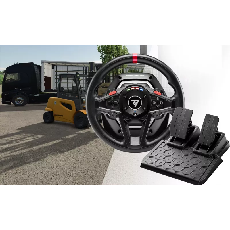 Thrustmaster T128 SimTask Farming Pack juodas vairas + pedalai + pavarų perjungiklis PC, PlayStation 4, PlayStation 5