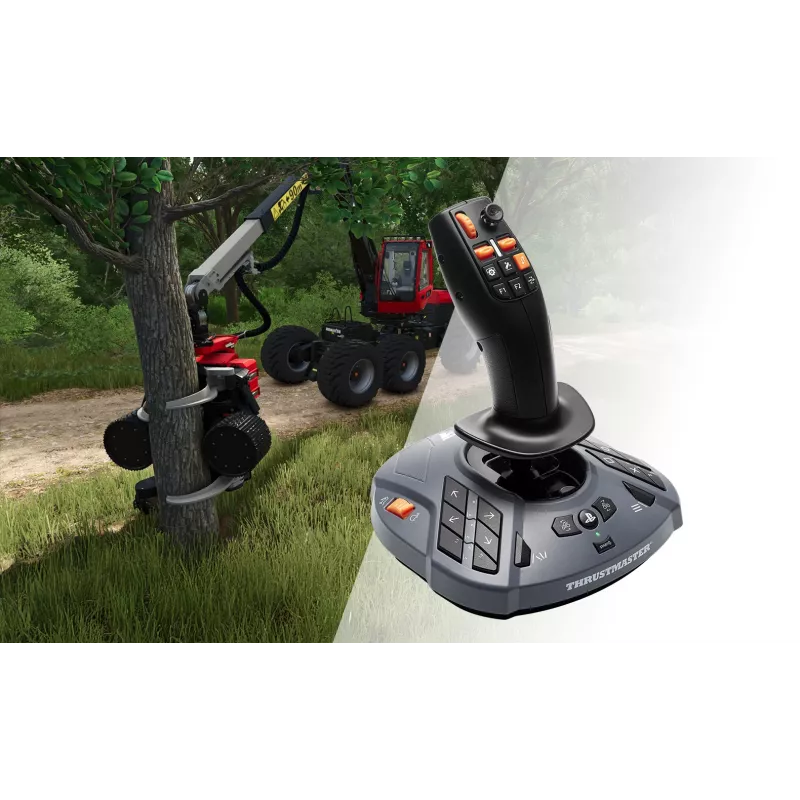 Thrustmaster T128 SimTask Farming Pack juodas vairas + pedalai + pavarų perjungiklis PC, PlayStation 4, PlayStation 5