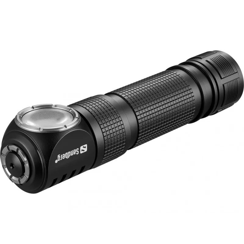 Sandberg Headlamp 1000 Pro, žibintuvėlis ant galvos juostos, juodas, aliuminis, IP66, LED, 25 lm