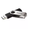 Hama Rotate 128GB USB 2.0 USB atmintukas USB Type-A Juoda, Sidabrinė