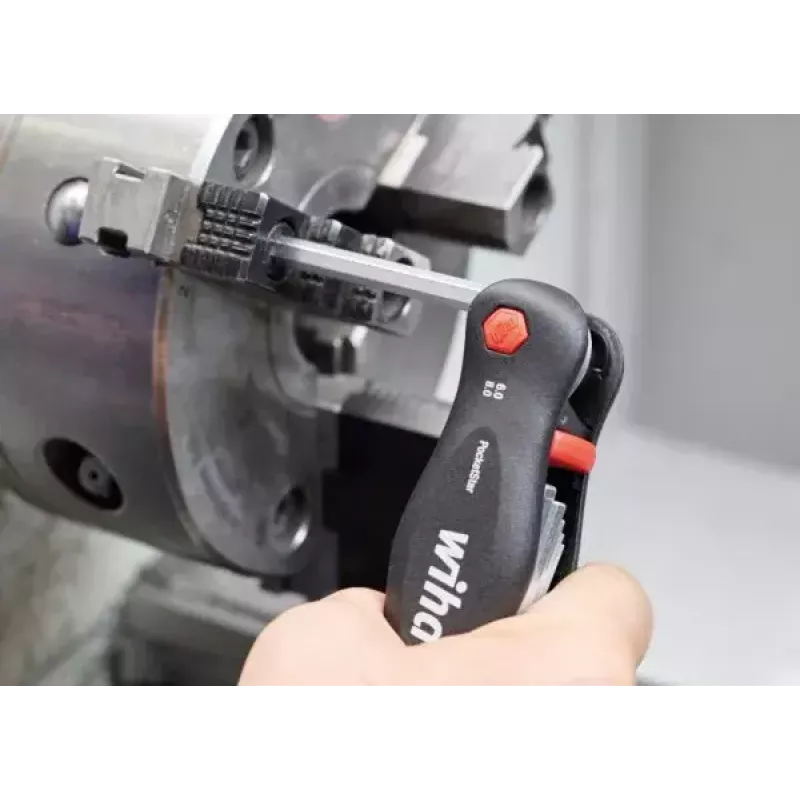 Sulankstomas Torx raktų rinkinys Wiha 25128 — 7 vnt. (T7–T25), juoda/žalia, 104 g