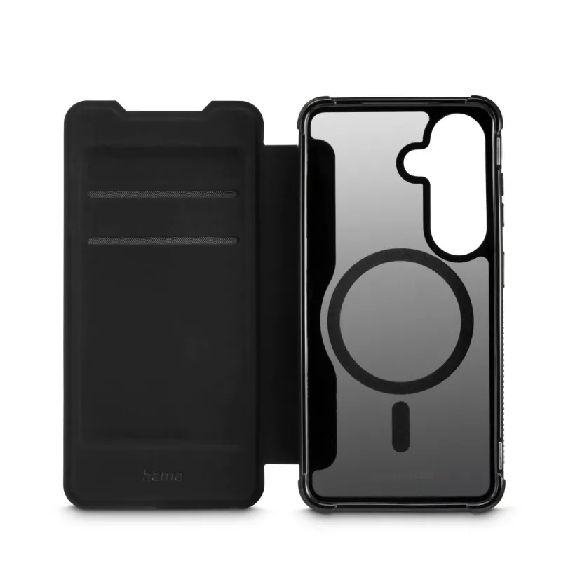 HAMA mobiliojo telefono dėklas-folio Samsung Galaxy S26 — Extreme Protect, 16 cm (6,3 col.), juoda, 2 kortelių kišenės