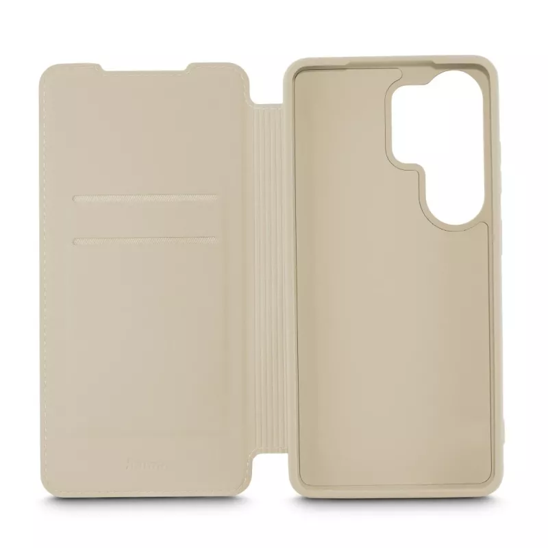 Folio mobiliojo telefono dėklas HAMA Fantastic Feel, skirtas Galaxy S26 Ultra, 17,5 cm (6,9 col.), smėlio spalvos, 2 kortelių kišenės
