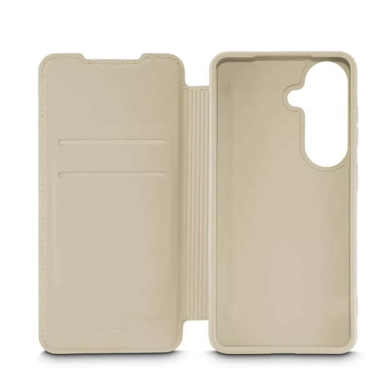 HAMA Fantastic Feel folio tipo dėklas Samsung Galaxy S26, 16 cm (6,3 colio), smėlio spalvos, 2 kortelių kišenėlės