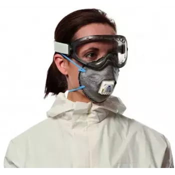 Dulkių kaukė 3M 9922C2, daugkartinio naudojimo respiratoriaus tipo, pakuotėje 2 vnt., antracito spalvos