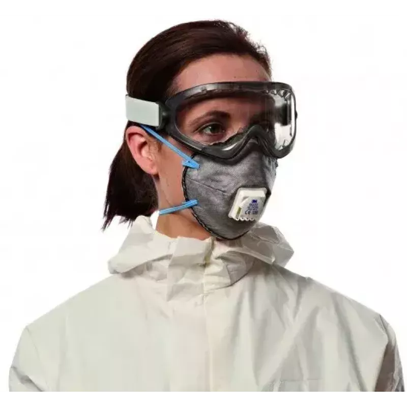 Dulkių kaukė 3M 9922C2, daugkartinio naudojimo respiratoriaus tipo, pakuotėje 2 vnt., antracito spalvos