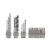 Grąžtų rinkinys Bosch 2609256989, 19 vnt. — betonui, metalui, medienai, nerūdijančio plieno apdaila