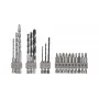 Grąžtų rinkinys Bosch 2609256989, 19 vnt. — betonui, metalui, medienai, nerūdijančio plieno apdaila