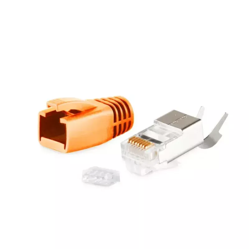 Laido jungtis RJ-45 ShiverPeaks BS72067-O vyriška oranžinė