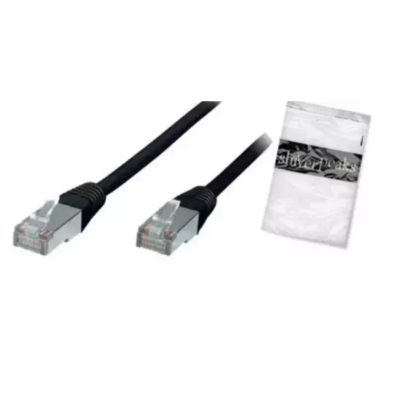 Tinklo kabelis ShiverPeaks BS75111-S 1m Cat5e F/UTP, juodas