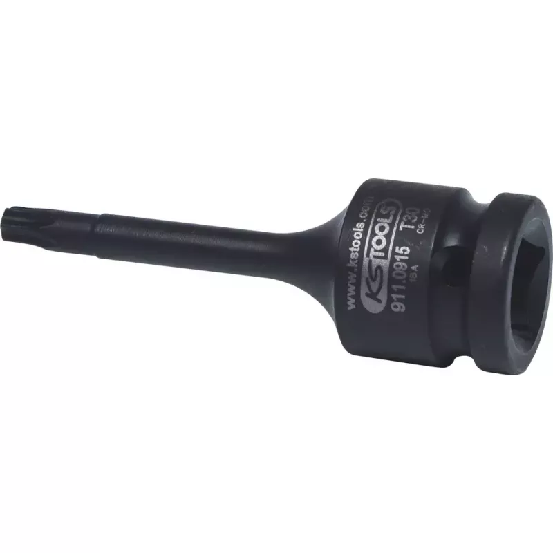 Lizdų rinkinys KS Tools 911.0916 1/2 colio pavara metrinė 2,5 cm skersmuo 75 mm ilgis