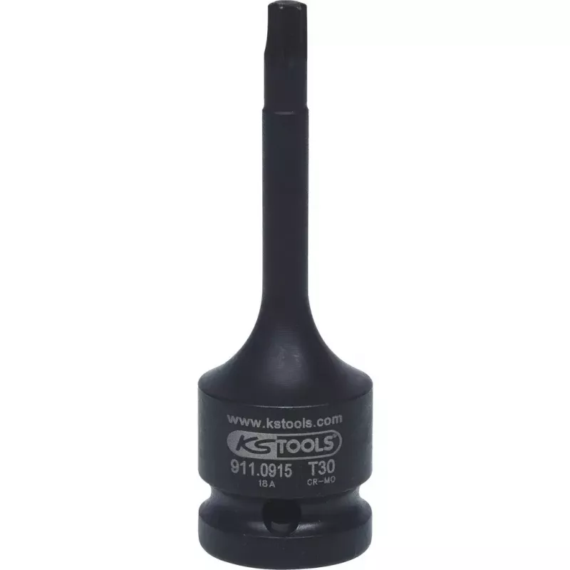 Lizdų rinkinys KS Tools 911.0916 1/2 colio pavara metrinė 2,5 cm skersmuo 75 mm ilgis