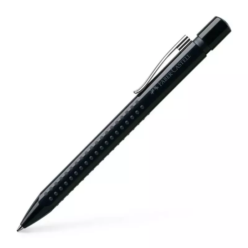 Tušinukas Faber-Castell 243999 — prisegamas įtraukiamas, mėlynas rašalas, vidutinis antgalis, juodas korpusas, 1 vnt.