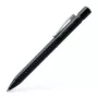 Tušinukas Faber-Castell 243999 — prisegamas įtraukiamas, mėlynas rašalas, vidutinis antgalis, juodas korpusas, 1 vnt.