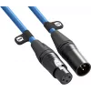 XLR kabelis Rode XLR3M-B 3 m — mikrofoninis kabelis iš kištuko į lizdą, mėlynas