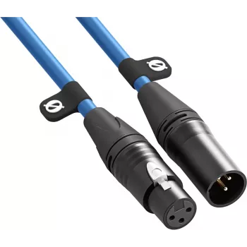 XLR kabelis Rode XLR3M-B 3 m — mikrofoninis kabelis iš kištuko į lizdą, mėlynas