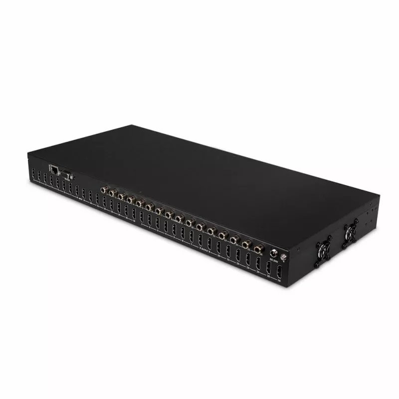 Lindy 16x16 HDMI 4K60 Matrix, HDMI, HDMI, 3,5 mm, 3840 x 2160 pikselių, juoda, metalinė