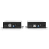 Lindy 300m Fibre Optic HDMI 4K60 and USB KVM Extender, siųstuvas ir imtuvas, laidinis, 300 m, 3840 x 2160 pikselių, juoda, metalas